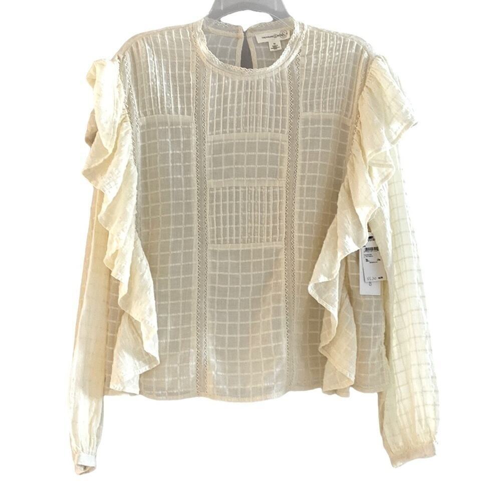 TREASURE and Bond gorgeous cream blouse with long sleeves. Meduim
C